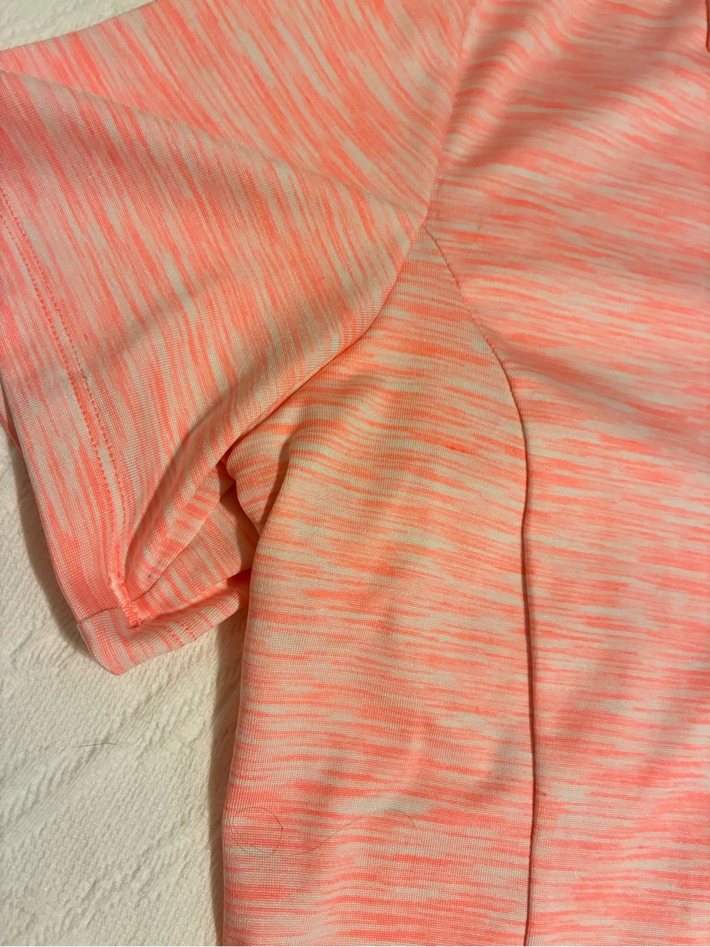 Lady Hagen Coral-Pink collared athletic top. Size Large - Picture 8 of 11